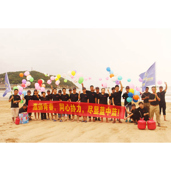 百忙之中，公司組織員工海邊旅游